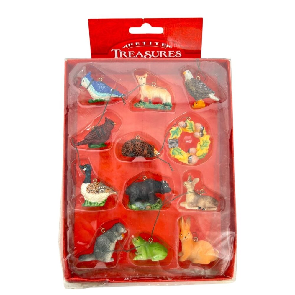 Kurt Adler Petite Treasures Forest Animals Mini Holiday Ornaments Set Of 10